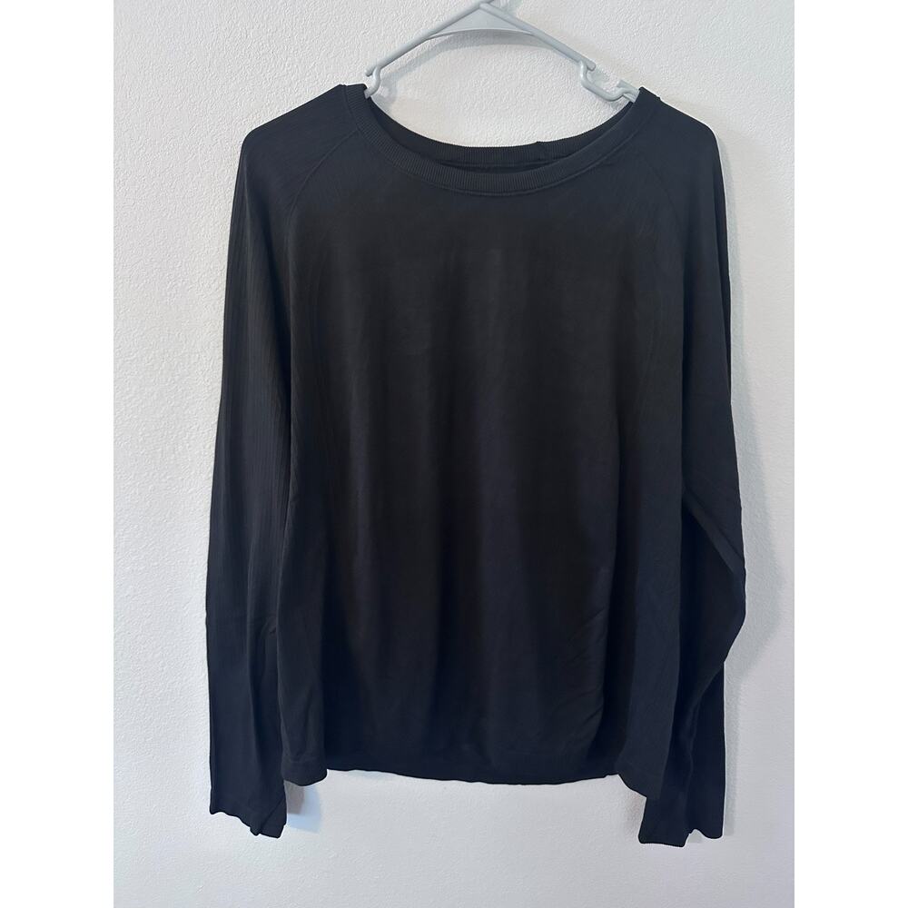 NWT Old Navy womens size 2x black fluid seamless fitted long sleeve top